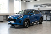 Ford Puma 2019- гг. Боковые Подножки Sunrise (2 шт., Алюминий) фото 1