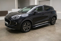 Ford Puma 2019- гг. Боковые Подножки Vision New Black (2 шт., Алюминий) фото 1