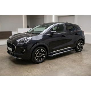 Боковые Подножки Vision New Black (2 шт., Алюминий) Ford Puma 2019- гг. фото 1