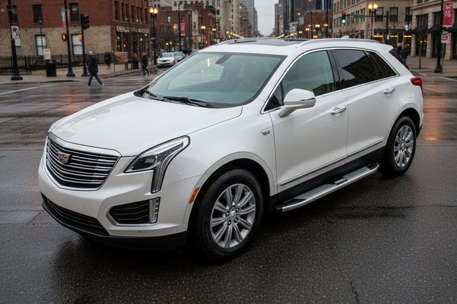 Cadillac XT5 2016- гг. Боковые Подножки Mevsim Grey (2 шт., Алюминий) Image