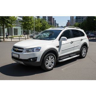Боковые Подножки Mevsim Grey (2 шт., Алюминий) Chevrolet Captiva 2006-2019 гг. фото 1