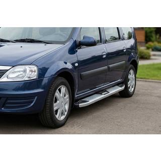 Боковые Подножки Mevsim Grey (2 шт., Алюминий) Dacia Logan MCV 2004-2014 гг. фото 1