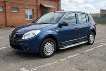 Dacia Sandero 2007-2013 гг. Боковые Подножки Mevsim Grey (2 шт., Алюминий) фото 1