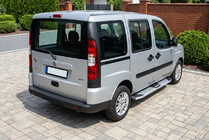 Fiat Doblo I 2005-2010 гг. Боковые Подножки Mevsim Grey (2 шт., Алюминий) фото 1