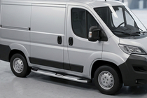 Fiat Ducato 2006-2025 гг. Боковые Подножки Mevsim Grey (2 шт., Алюминий) фото 1