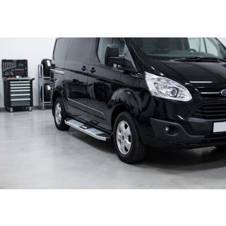 Боковые Подножки Mevsim Grey (2 шт., Алюминий) Ford Custom 2013-2022 гг. фото 1