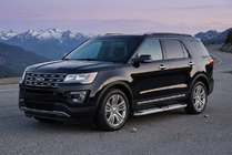 Ford Explorer 2011-2019 гг. Боковые Подножки Mevsim Grey (2 шт., Алюминий) фото 1