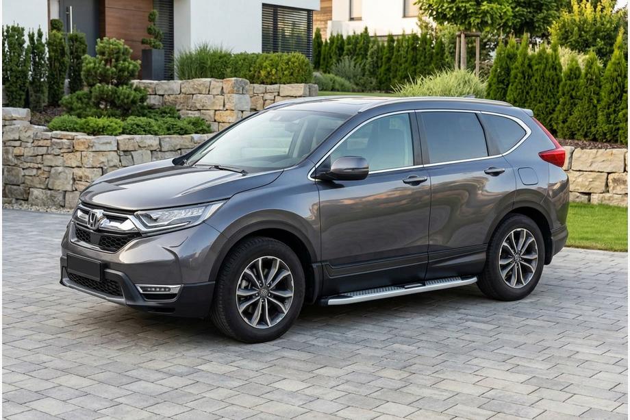 Honda CRV 2017-2022 гг. Боковые Подножки Mevsim Grey (2 шт., Алюминий) Image