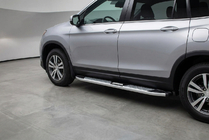 Honda Pilot 2015-2022 гг. Боковые Подножки Mevsim Grey (2 шт., Алюминий) фото 1