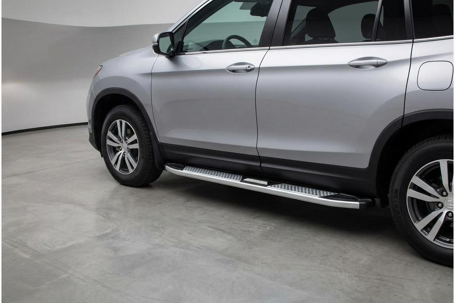 Honda Pilot 2015-2022 гг. Боковые Подножки Mevsim Grey (2 шт., Алюминий) Image