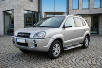 Hyundai Tucson JM 2004- гг. Боковые Подножки Mevsim Grey (2 шт., Алюминий) фото 1