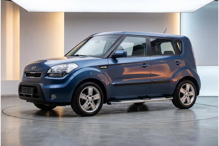 Kia Soul I 2008-2013 гг. Боковые Подножки Mevsim Grey (2 шт., Алюминий) Image