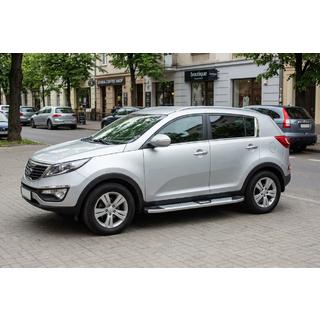 Боковые Подножки Mevsim Grey (2 шт., Алюминий) Kia Sportage 2010-2015 гг. фото 1