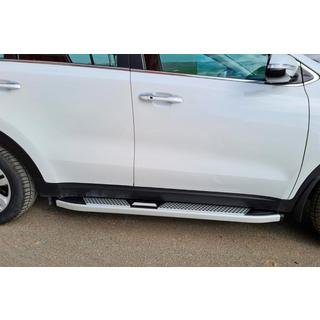 Боковые Подножки Mevsim Grey (2 шт., Алюминий) Kia Sportage 2015-2021 гг. фото 1