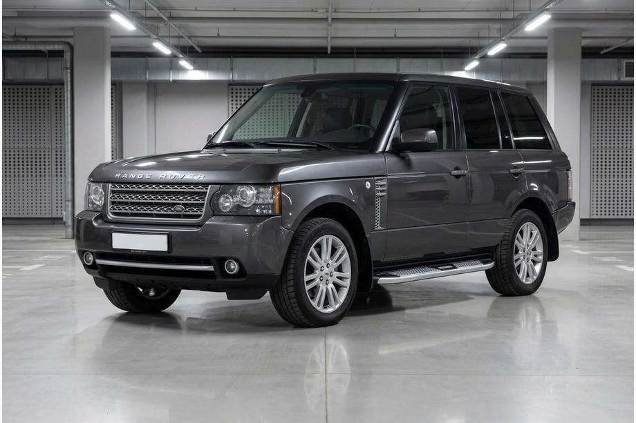 Range Rover III L322 2002-2012 гг. Боковые Подножки Mevsim Grey (2 шт., Алюминий) Image