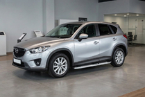 Mazda CX-5 2012-2017 гг. Боковые Подножки Mevsim Grey (2 шт., Алюминий) фото 1