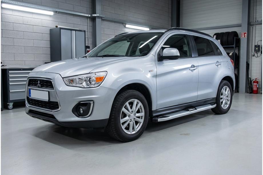 Mitsubishi ASX 2010-2023 гг. Боковые Подножки Mevsim Grey (2 шт., Алюминий) Фото 1