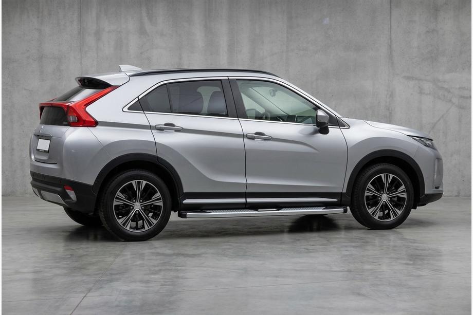 Mitsubishi Eclipse Cross 2017- гг. Боковые Подножки Mevsim Grey (2 шт., Алюминий) Image