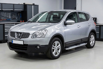 Nissan Qashqai 2007-2010 гг. Боковые Подножки Mevsim Grey (2 шт., Алюминий) фото 1