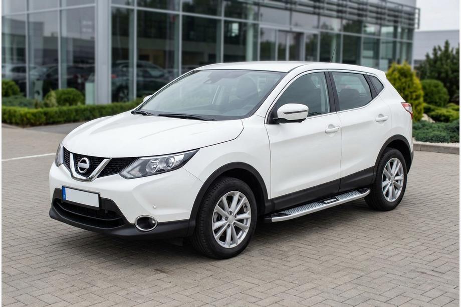 Nissan Qashqai 2014-2021 гг. Боковые Подножки Mevsim Grey (2 шт., Алюминий) Image