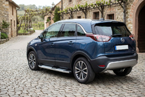 Opel Crossland X 2017-2024 гг. Боковые Подножки Mevsim Grey (2 шт., Алюминий) фото 1