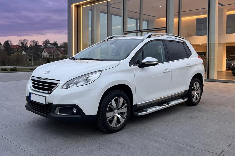Peugeot 3008 2008-2016 гг. Боковые Подножки Mevsim Grey (2 шт., Алюминий) Image