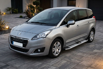 Peugeot 5008 2009-2016 гг. Боковые Подножки Mevsim Grey (2 шт., Алюминий) фото 1