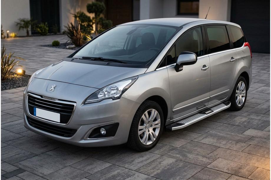 Peugeot 5008 2009-2016 гг. Боковые Подножки Mevsim Grey (2 шт., Алюминий) Image