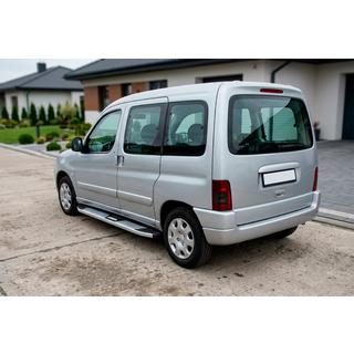Боковые Подножки Mevsim Grey (2 шт., Алюминий) Peugeot Partner 1996-2008 гг. фото 1
