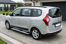 Renault Lodgy 2013-2022 гг. Боковые Подножки Mevsim Grey (2 шт., Алюминий) фото 1
