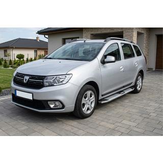 Боковые Подножки Mevsim Grey (2 шт., Алюминий) Renault Logan MCV 2013-2022 гг. фото 1