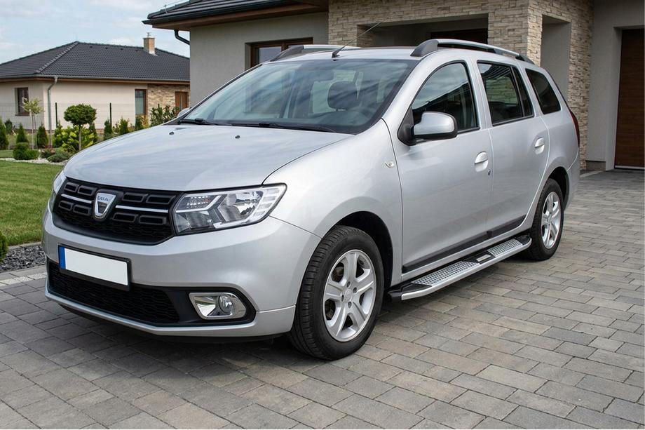 Renault Logan MCV 2013-2022 гг. Боковые Подножки Mevsim Grey (2 шт., Алюминий) Image