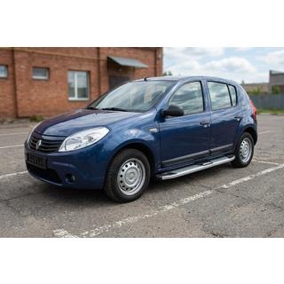 Боковые Подножки Mevsim Grey (2 шт., Алюминий) Renault Sandero 2007-2013 гг. фото 1