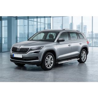 Боковые Подножки Mevsim Grey (2 шт., Алюминий) Skoda Kodiaq 2016-2023 гг. фото 1
