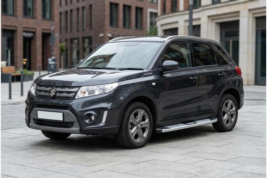Suzuki Vitara 2015- гг. Боковые Подножки Mevsim Grey (2 шт., Алюминий) Фото 1