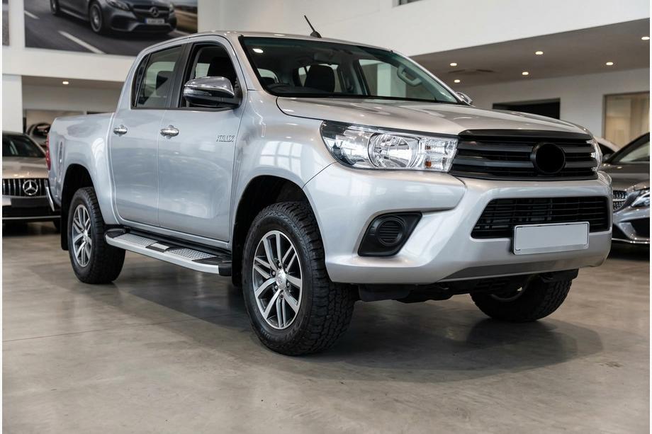 Toyota Hilux 2015- гг. Боковые Подножки Mevsim Grey (2 шт., Алюминий) Фото 1