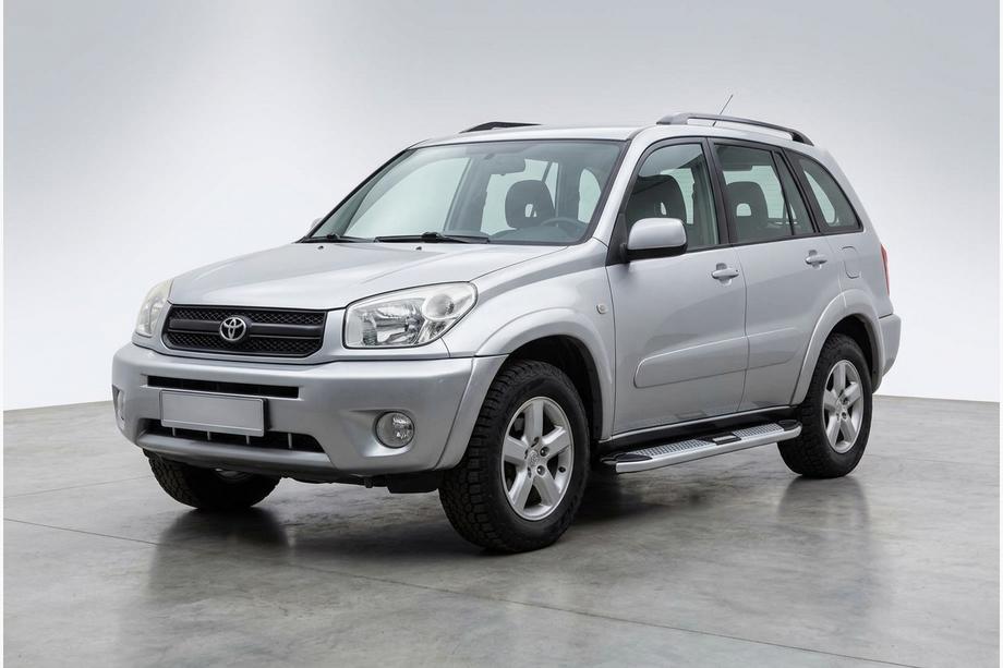 Toyota Rav 4 2001-2005 гг. Боковые Подножки Mevsim Grey (2 шт., Алюминий) Image