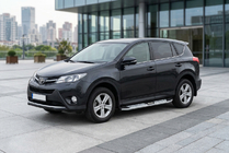 Toyota Rav 4 2013-2018 гг. Боковые Подножки Mevsim Grey (2 шт., Алюминий) фото 1