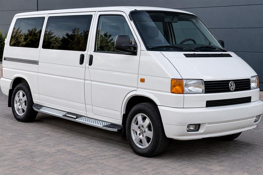 Volkswagen T4 Transporter 1990-2003 гг. Боковые Подножки Mevsim Grey (2 шт., Алюминий) Image