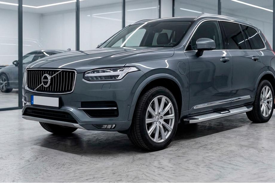 Volvo XC90 2015- гг. Боковые Подножки Mevsim Grey (2 шт., Алюминий) Image