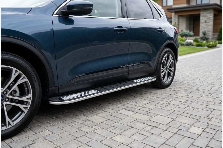 Ford Kuga/Escape 2019- гг. Боковые Подножки Tayga V2 (2 шт., Алюминий) Image