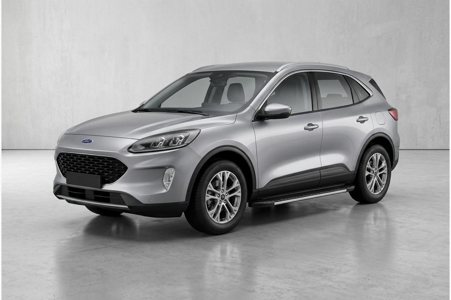 Ford Kuga/Escape 2019- гг. Боковые Подножки Bosphore Grey (2 шт., Алюминий) Image
