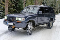 Toyota Land Cruiser 80 1990-1997 гг. Боковые Подножки Maya V1 (2 шт., Алюминий) фото 3
