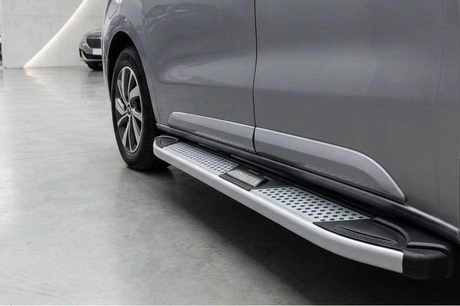 Citroen SpaceTourer 2016- гг. Боковые Подножки Mevsim Grey (2 шт., Алюминий) Image