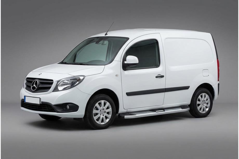 Mercedes Citan 2013-2021 гг. Боковые Подножки Mevsim Grey (2 шт., Алюминий) Image