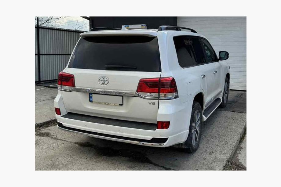 Toyota Land Cruiser 200 2007-2021 гг. Задний бампер 2016+ грунтованный (Китай) Фото 2