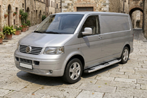 Volkswagen T5 Caravelle 2004-2010 гг. Боковые Подножки Mevsim Grey (2 шт., Алюминий) Длинная База фото 1