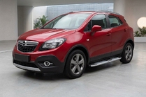 Opel Mokka 2012-2021 гг. Боковые Подножки Mevsim Grey (2 шт., Алюминий) фото 1