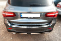 Mercedes GLC X253 2015-2022 гг. Накладка на задний бампер Carmos (2015-2019, нержавейка) фото 4