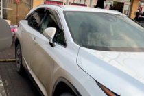 Lexus RX 2016-2022 гг. Ветровики с хромированным молдингом LONG (4 шт, HIC) фото 1